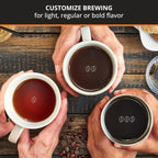 Cafetière numérique 10 tasses, acier inoxydable noir, programmation de la préparation, pause et service automatiques