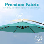 Parasol cantilever en acier de 3 m avec levier de manivelle et base lestée