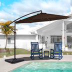 Parasol cantilever en acier de 3 m avec levier de manivelle et base lestée