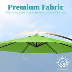 Parasol cantilever en acier de 3 m avec levier de manivelle et base lestée