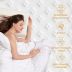 Matelas hybride à ressorts et mousse à mémoire de forme de 25 cm (10 pouces)
