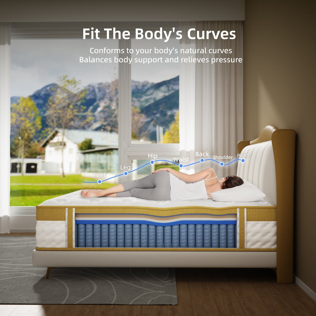 Matelas hybride à ressorts et mousse à mémoire de forme de 10 pouces