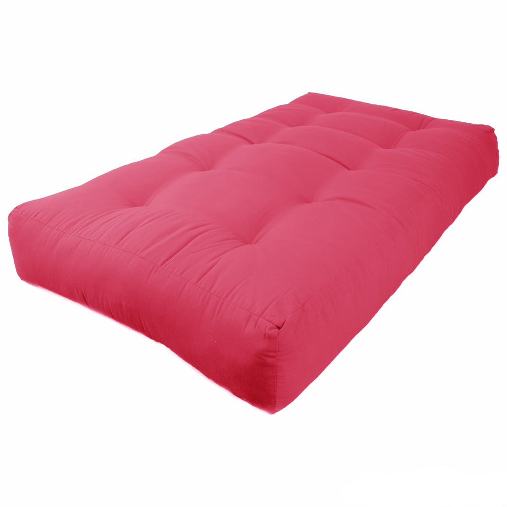 Matelas futon en toile twill de 25 cm d'épaisseur (simple, double ou queen size)