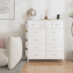 Commode 12 tiroirs, commode haute en tissu pour chambre à coucher, coffre à tiroirs