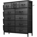 Commode 12 tiroirs, commode haute en tissu pour chambre à coucher, coffre à tiroirs