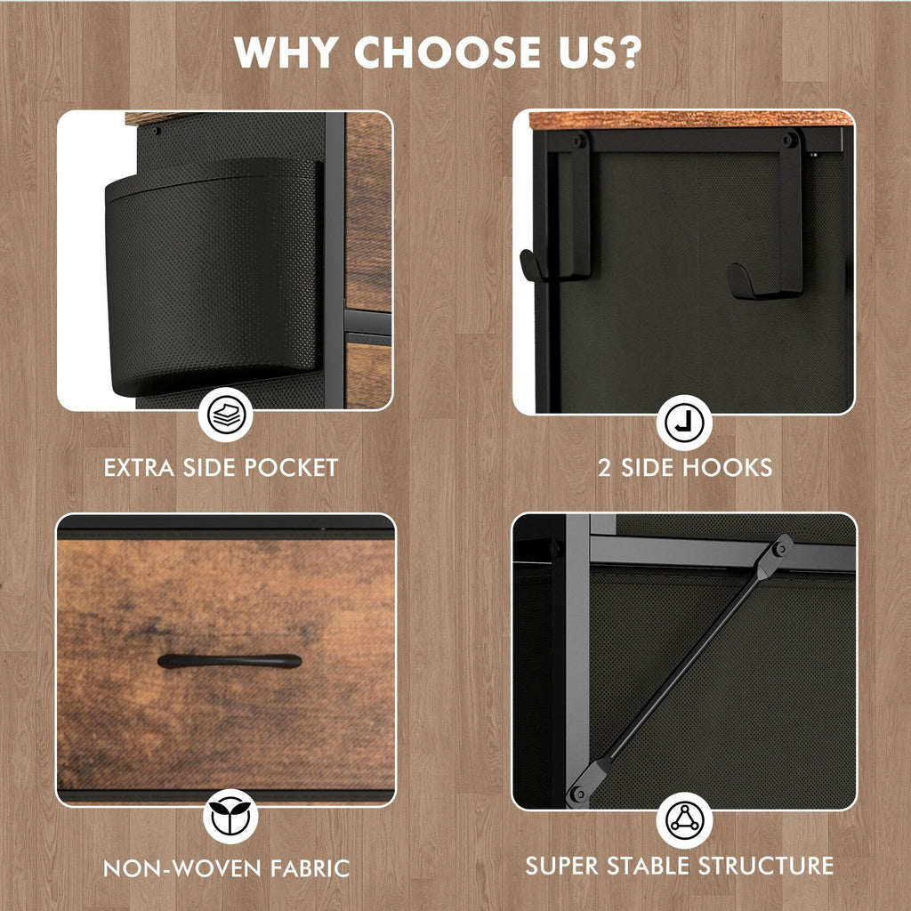 Commode 12 tiroirs, commode haute en tissu pour chambre à coucher, coffre à tiroirs