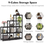 Étagère à livres en forme d'échelle à 12 niveaux, étagère d'angle de style industriel