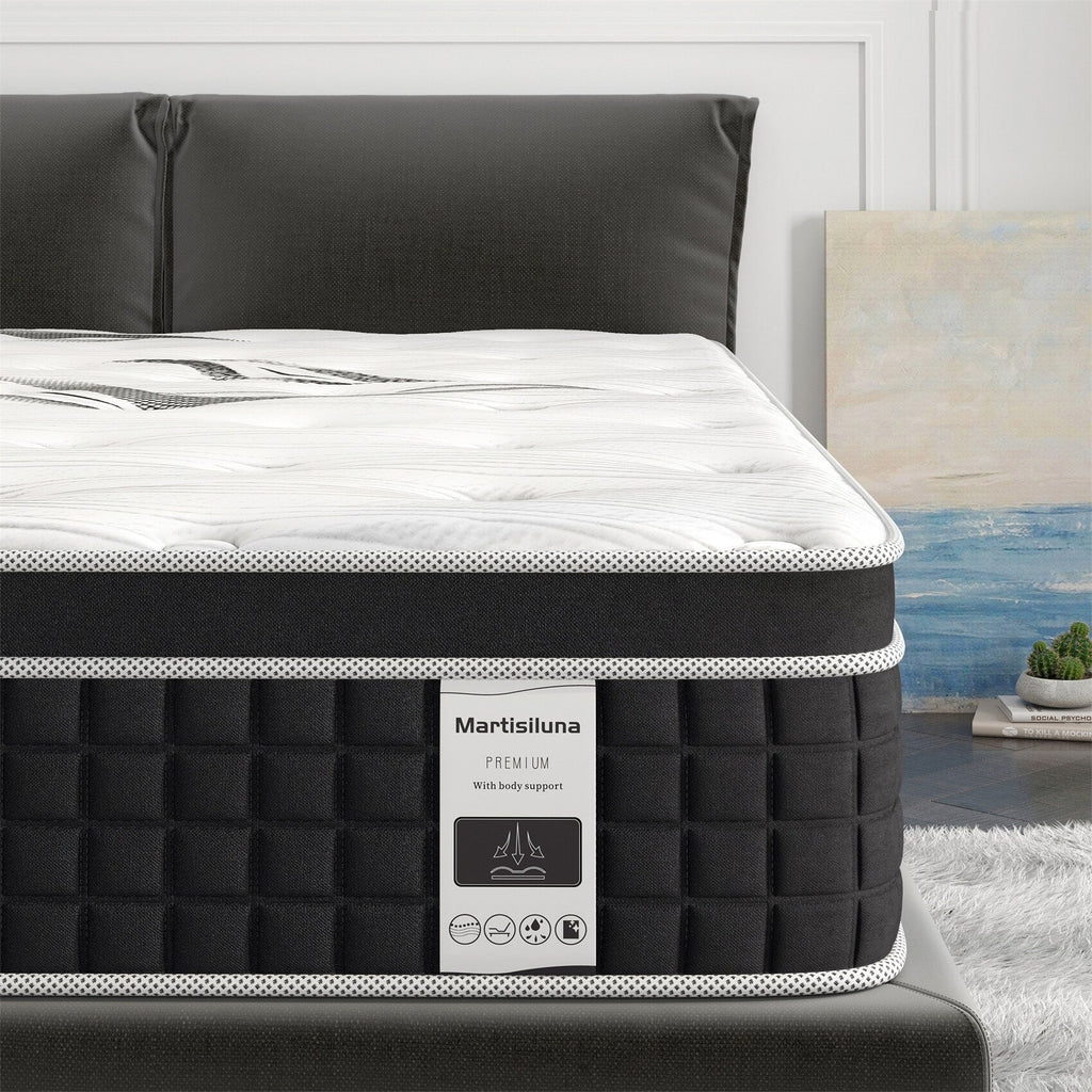 Matelas hybride en mousse à mémoire de forme avec gel, 12 pouces, livré dans une boîte