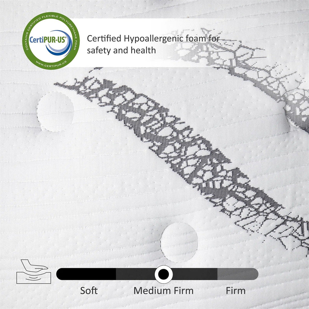 Matelas hybride en mousse à mémoire de forme avec gel, 12 pouces, livré dans une boîte