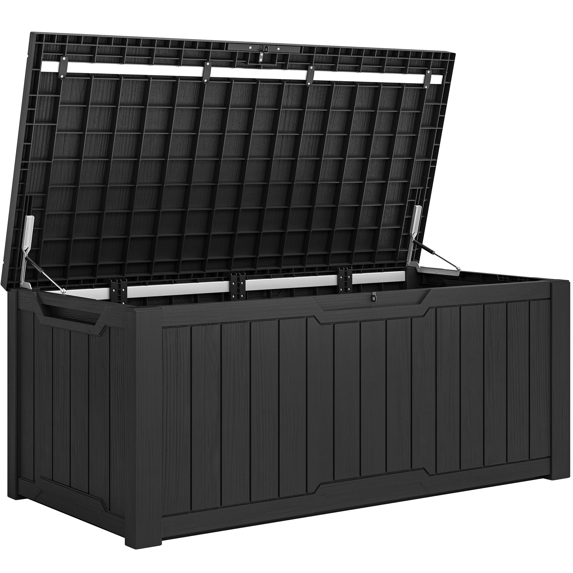 Grand coffre de rangement en résine résistant à l'eau, verrouillable, 120 à 260 gallons