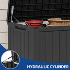 Grand coffre de rangement en résine résistant à l'eau, verrouillable, 120 à 260 gallons