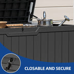 Grand coffre de rangement en résine résistant à l'eau, verrouillable, 120 à 260 gallons