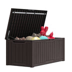 Grand coffre de rangement en résine résistant à l'eau, verrouillable, 120 à 260 gallons