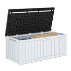 Grand coffre de rangement en résine résistant à l'eau, verrouillable, 120 à 260 gallons