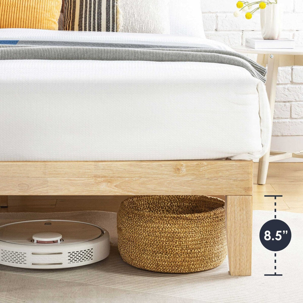 12 Cadre de lit plateforme en bois massif classique