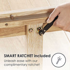 12 Cadre de lit plateforme en bois massif classique