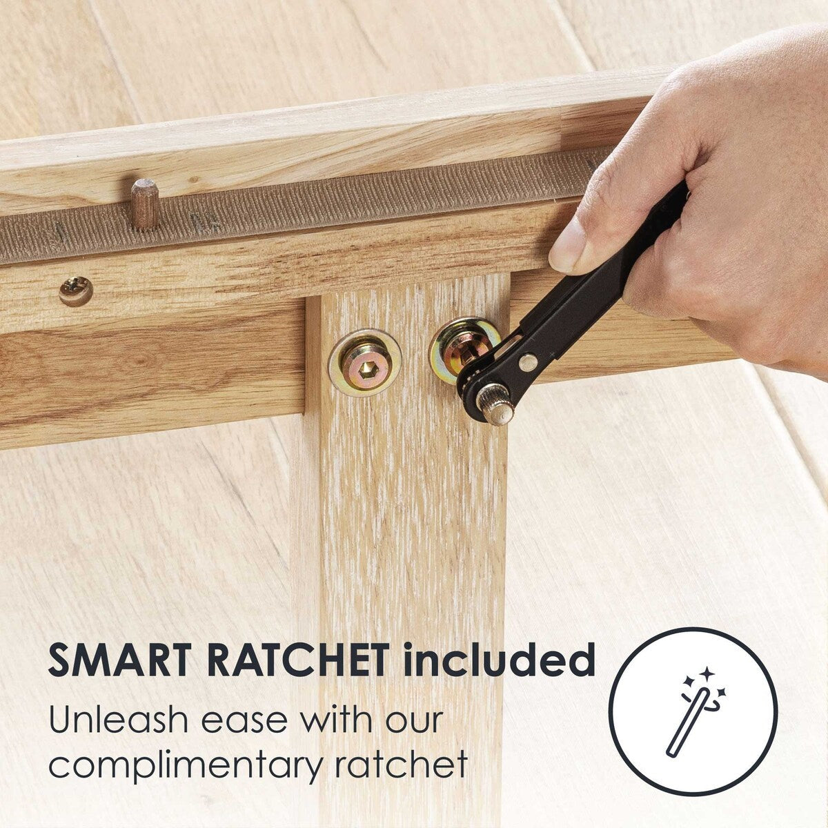 12 Cadre de lit plateforme en bois massif classique