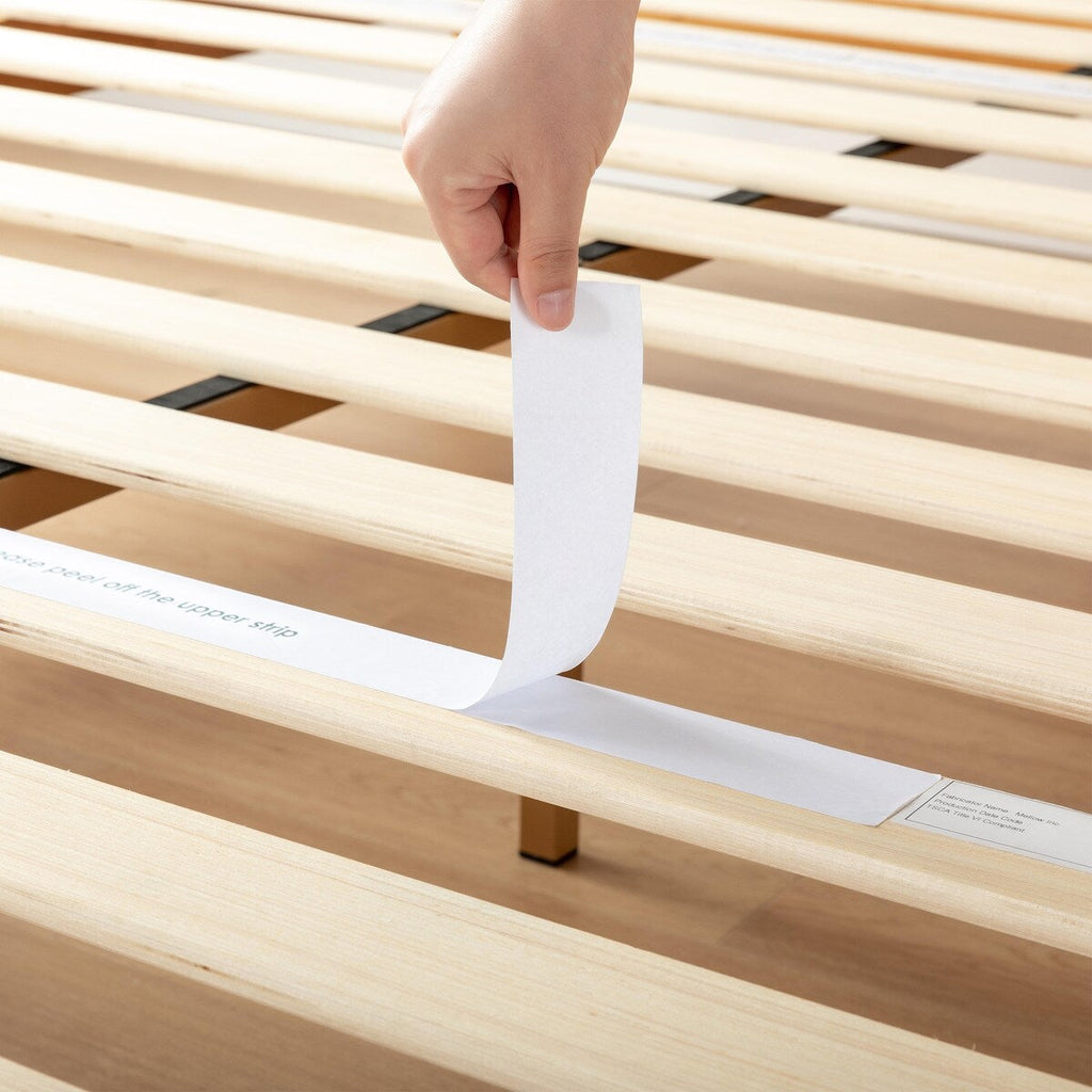 12 Cadre de lit plateforme en bois massif classique