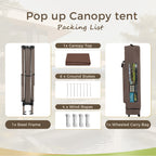 Caravane de jardin gonflable renforcée, 13' x 13', avec élégant rideau d'angle - 13x13ft