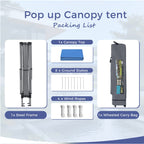 Caravane de jardin gonflable renforcée, 13' x 13', avec élégant rideau d'angle - 13x13ft