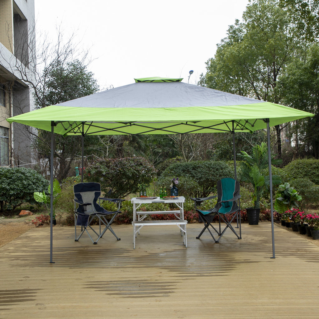 Caravane de jardin gonflable renforcée, 13' x 13', avec élégant rideau d'angle - 13x13ft