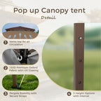 Caravane de jardin gonflable renforcée, 13' x 13', avec élégant rideau d'angle - 13x13ft