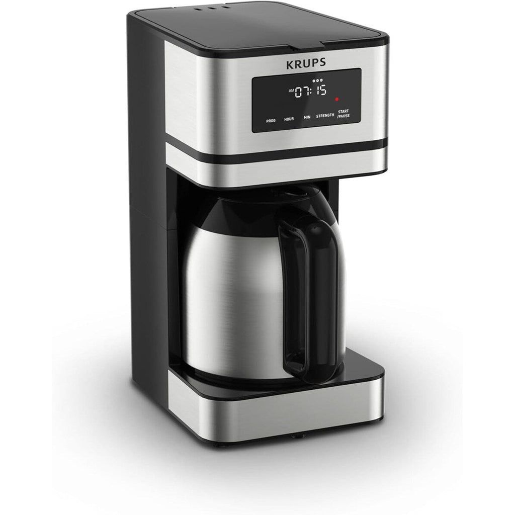 Machine à café programmable 14 tasses, carafe en acier inoxydable, 3 intensités de café, minuterie 24h, maintien au chaud 4h