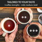 Machine à café programmable 14 tasses, carafe en acier inoxydable, 3 intensités de café, minuterie 24h, maintien au chaud 4h