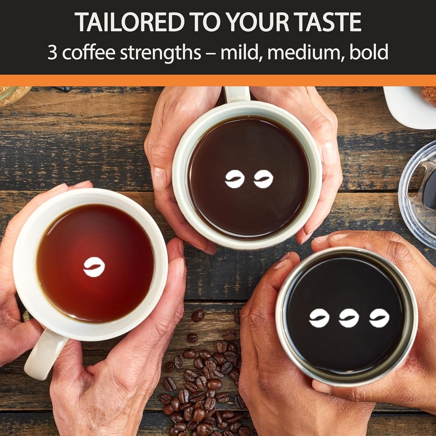 Machine à café programmable 14 tasses, carafe en acier inoxydable, 3 intensités de café, minuterie 24h, maintien au chaud 4h