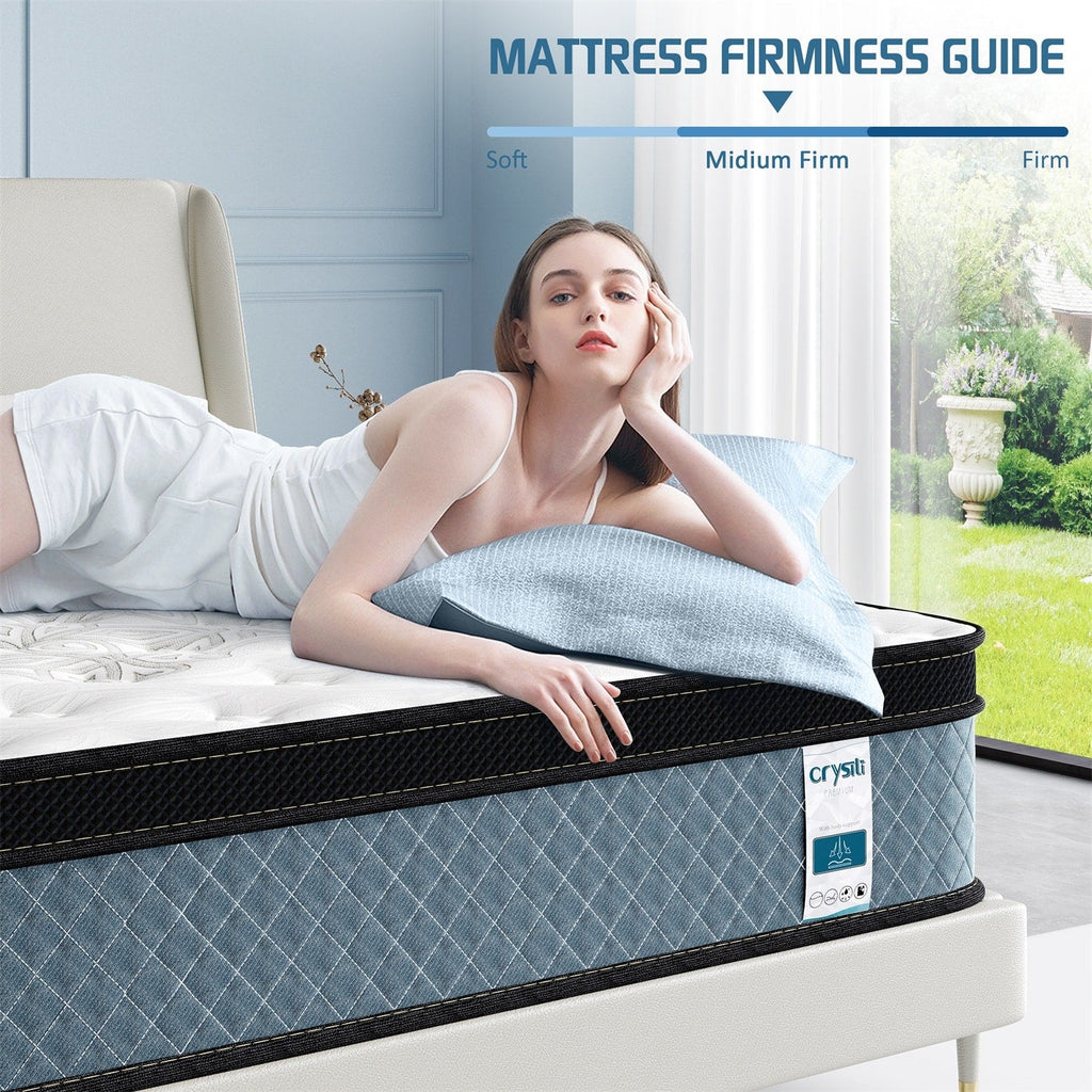 Matelas hybride moelleux de 35 cm (14 pouces) livré dans une boîte