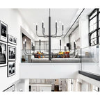 Luminaire minimaliste à 15 lumières, style bougeoir, design ancien à 2 niveaux - 48