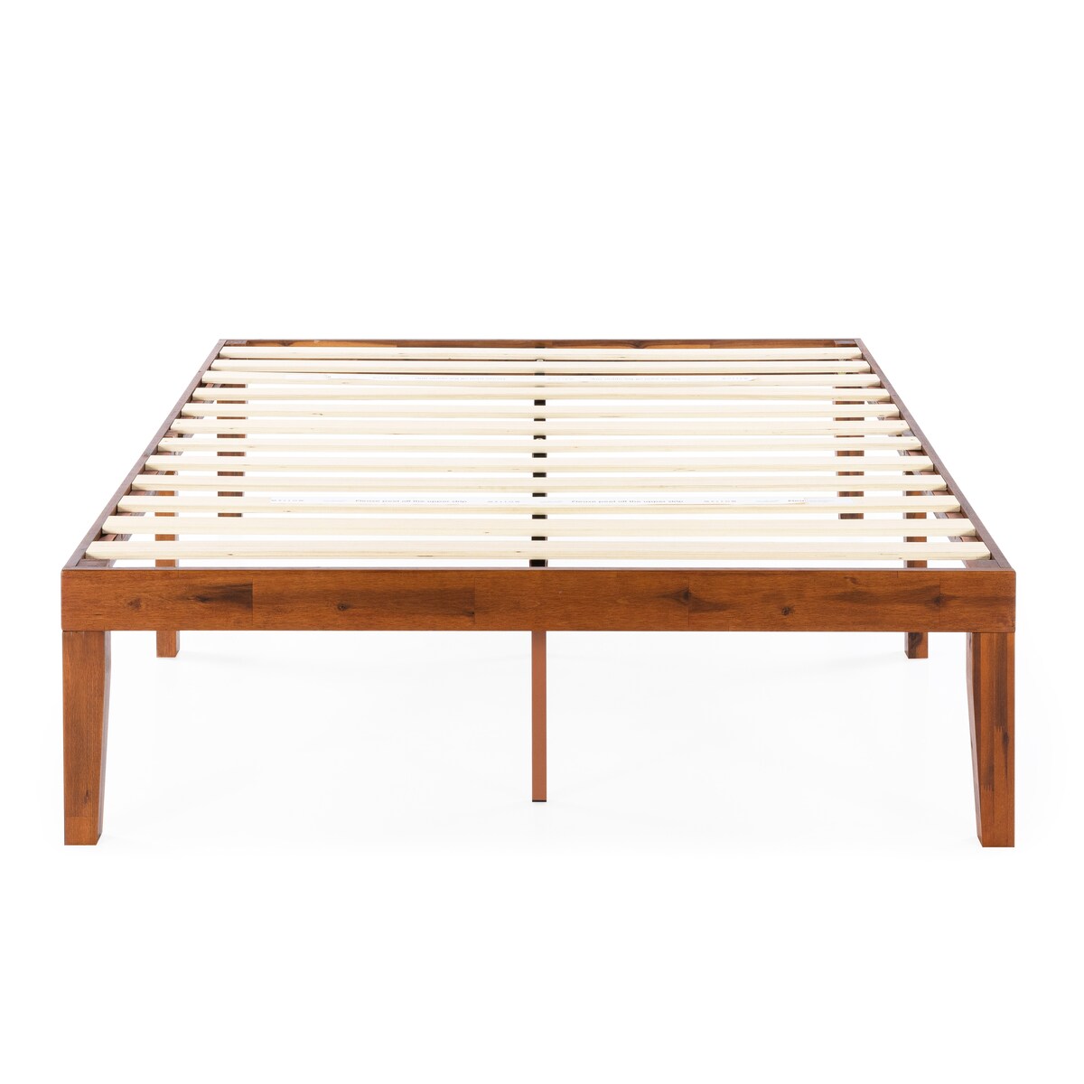 Cadre de lit plateforme en bois massif classique de 40 cm (16 pouces) disponible en plusieurs finitions