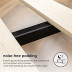 Cadre de lit plateforme en bois massif classique de 40 cm (16 pouces) disponible en plusieurs finitions