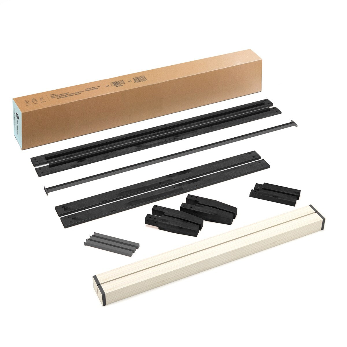 Cadre de lit plateforme en bois massif classique de 40 cm (16 pouces) disponible en plusieurs finitions