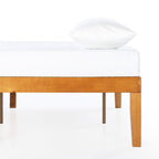 Cadre de lit plateforme en bois massif classique de 40 cm (16 pouces) disponible en plusieurs finitions