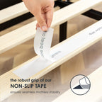 Cadre de lit plateforme en bois massif classique de 40 cm (16 pouces) disponible en plusieurs finitions