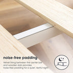 Cadre de lit plateforme en bois massif classique de 40 cm (16 pouces) disponible en plusieurs finitions