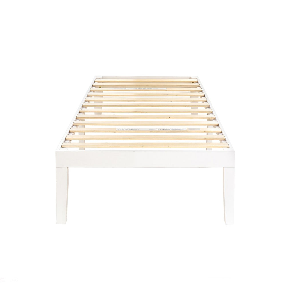Cadre de lit plateforme en bois massif classique de 40 cm (16 pouces) disponible en plusieurs finitions