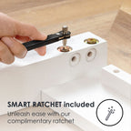 Cadre de lit plateforme en bois massif classique de 40 cm (16 pouces) disponible en plusieurs finitions