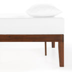 Cadre de lit plateforme en bois massif classique de 40 cm (16 pouces) disponible en plusieurs finitions