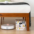 Cadre de lit plateforme en bois massif classique de 40 cm (16 pouces) disponible en plusieurs finitions