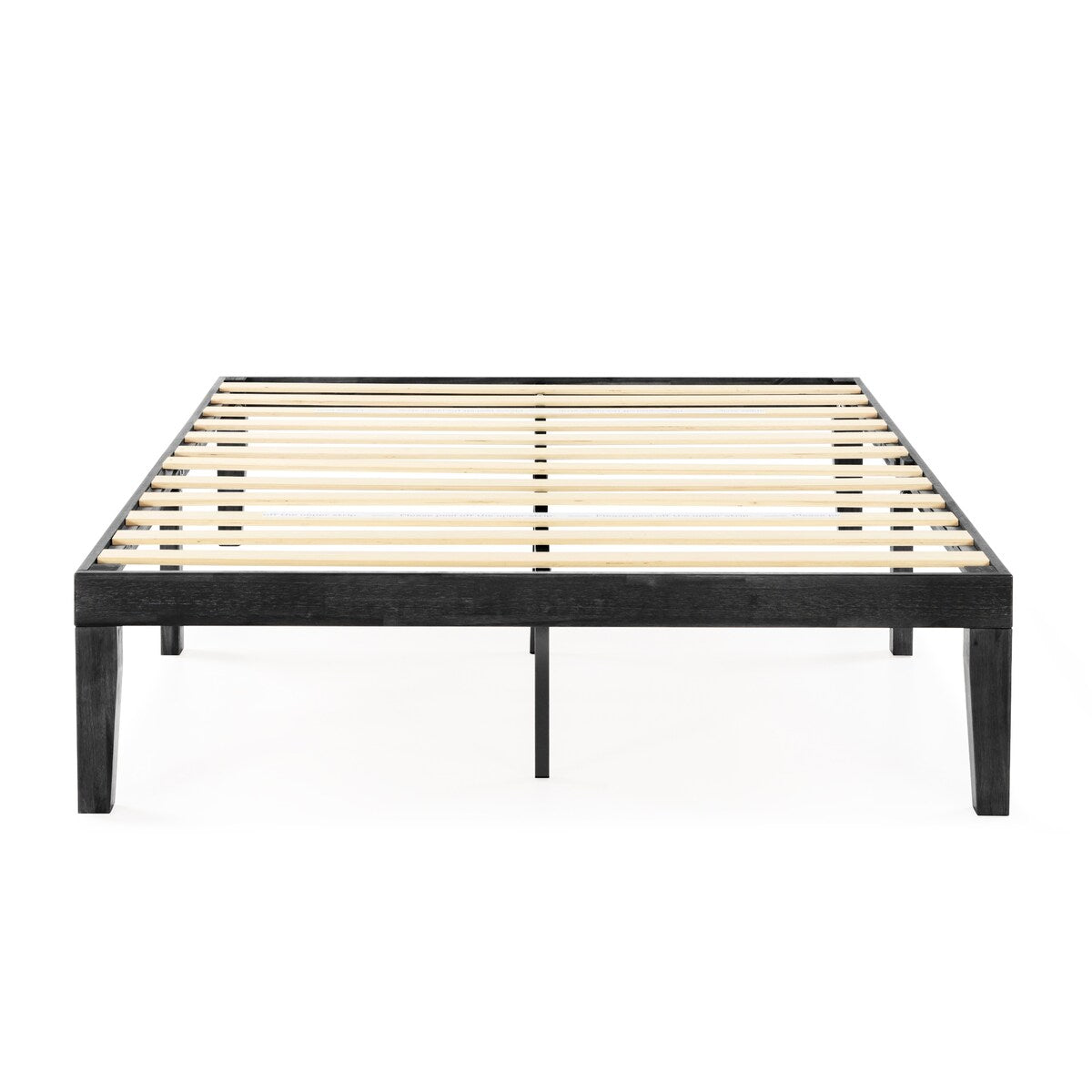 Cadre de lit plateforme en bois massif classique de 40 cm (16 pouces) disponible en plusieurs finitions