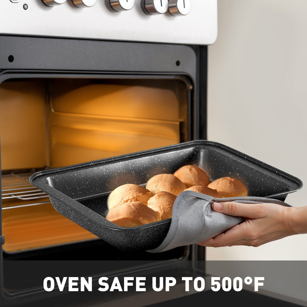 Ensemble de cuisine 17 pièces en granit, ensemble de casseroles et poêles antiadhésives