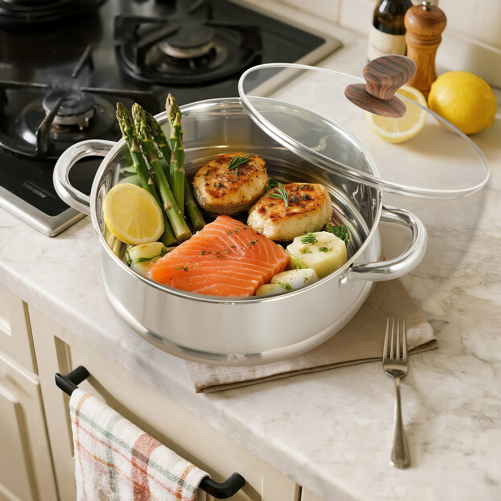 Ensemble de cuisine 17 pièces en granit, ensemble de casseroles et poêles antiadhésives