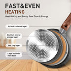 Ensemble de cuisine 17 pièces en granit, ensemble de casseroles et poêles antiadhésives