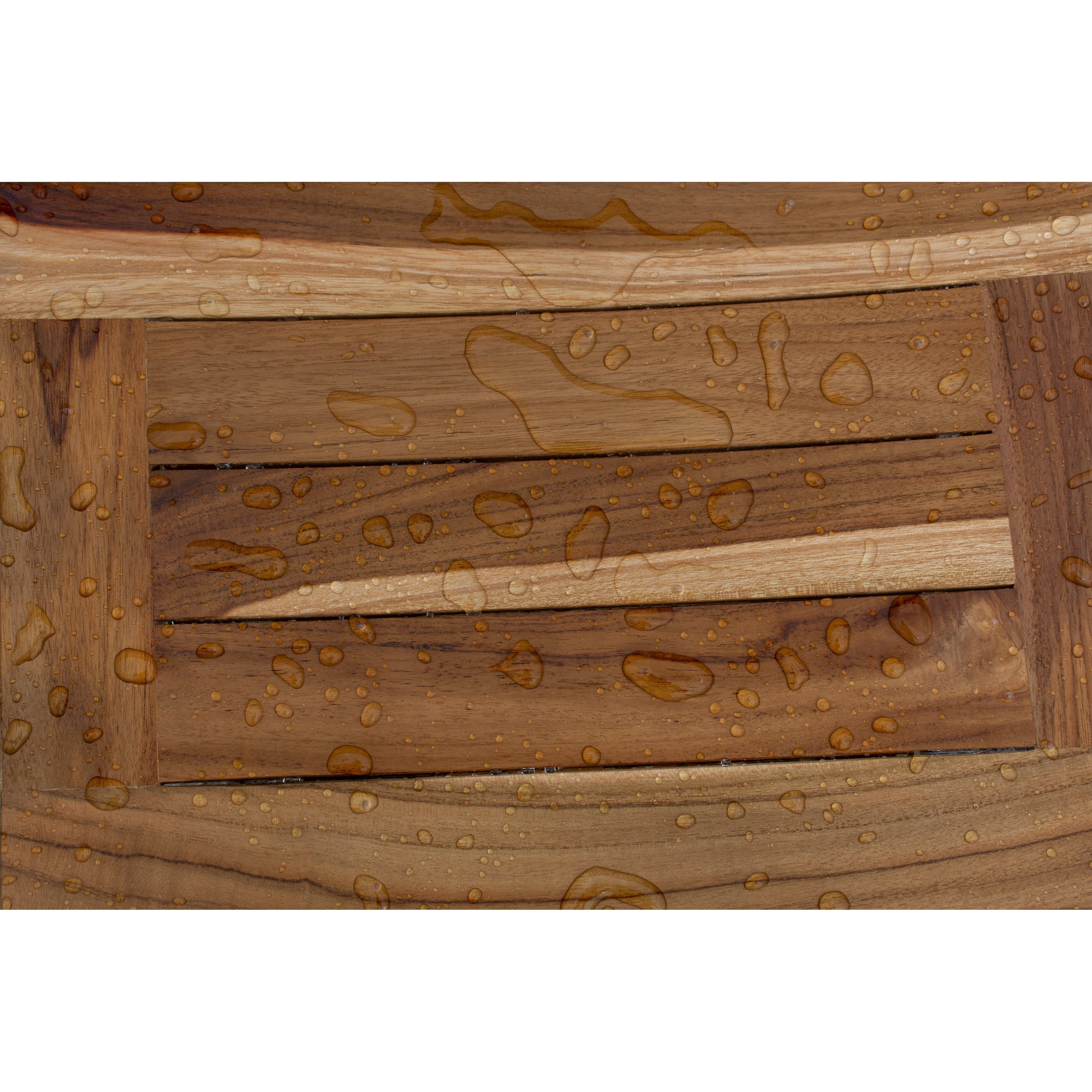 EcoDecors, Banc, Tabouret de douche, Assise de douche, Chaise de douche pour douche intérieure, Petit banc, Banc de douche en teck, Repose-pieds de douche