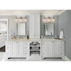 Applique murale pour salle de bain à 2/3 lumières avec abat-jour en verre