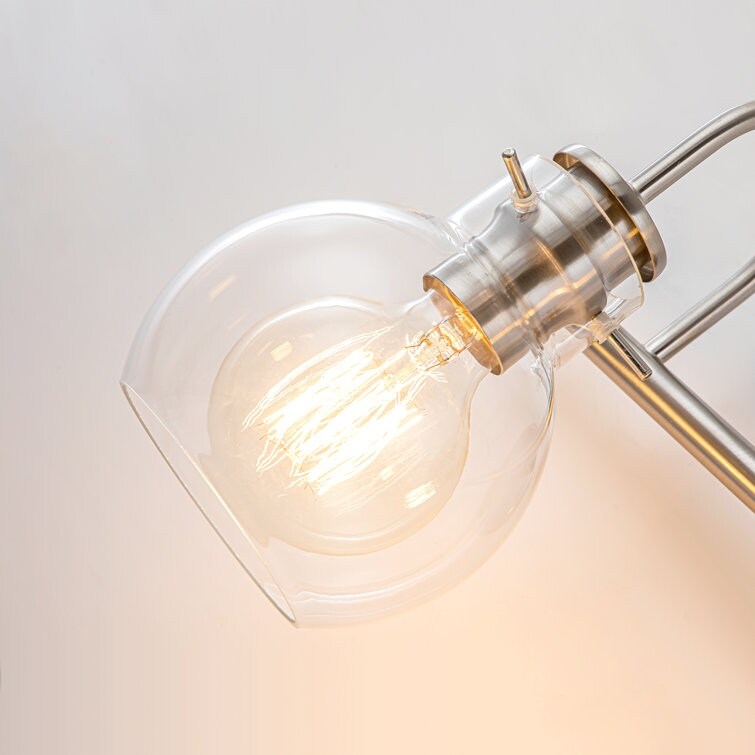 Applique murale pour salle de bain à 2/3 lumières avec abat-jour en verre