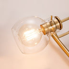 Applique murale pour salle de bain à 2/3 lumières avec abat-jour en verre