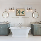 Applique murale pour salle de bain à 2/3 lumières avec abat-jour en verre